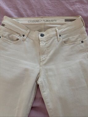 Citizens Of Humanity Cream Straight-Leg Jeans